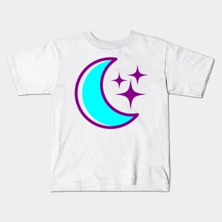 Purple  Moon Sparkle Kids T-Shirt